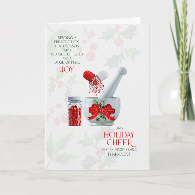 Cartes Pour Fêtes Annuelles Pharmacist Dose of Pure Joy and Seasonal Cheer (Devant)