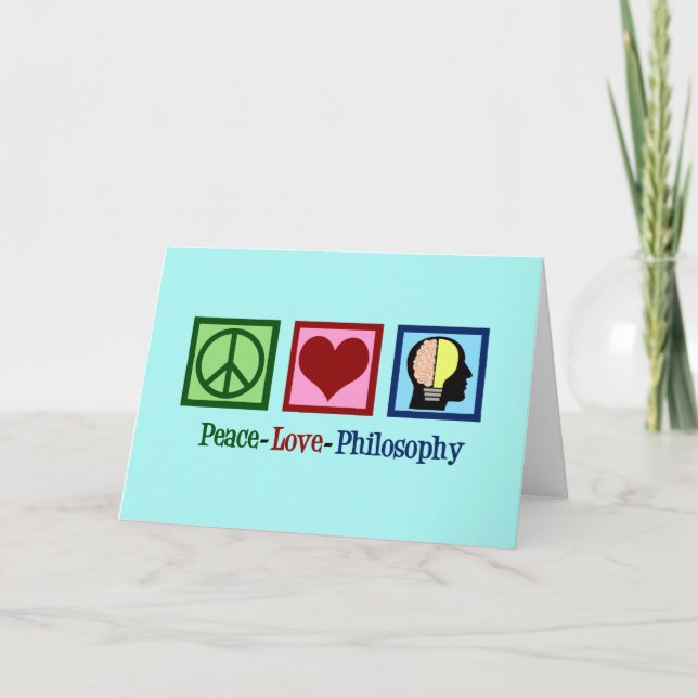 Cartes Pour Fêtes Annuelles Philosophie de l'amour de la paix (Devant)