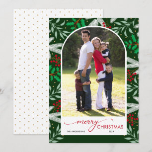 Cartes Pour Fêtes Annuelles Photo Arché Verdure Joyeux Noël