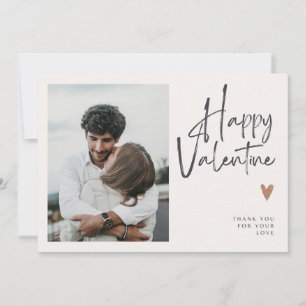 Cartes Pour Fêtes Annuelles Photo Beige Main Écrite Love Valentine Card