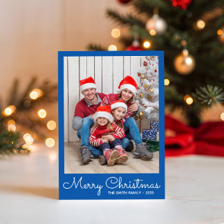 Cartes Pour Fêtes Annuelles Photo Bleu Festif