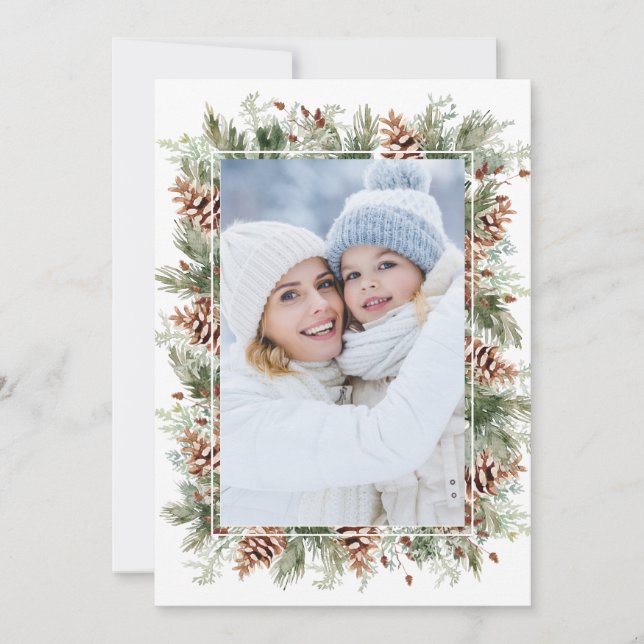 Cartes Pour Fêtes Annuelles Photo Botanical Holiday Card (Devant)