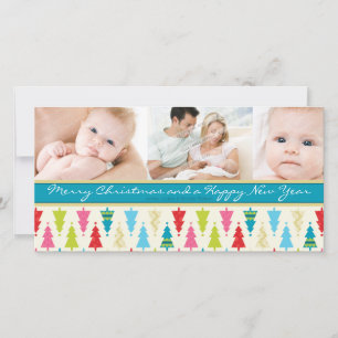 Cartes Pour Fêtes Annuelles PHOTO-CARD : patternedxmastree 1L