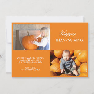 Cartes Pour Fêtes Annuelles Photo Collage Thanksgiving Fall Leaves Holiday Car