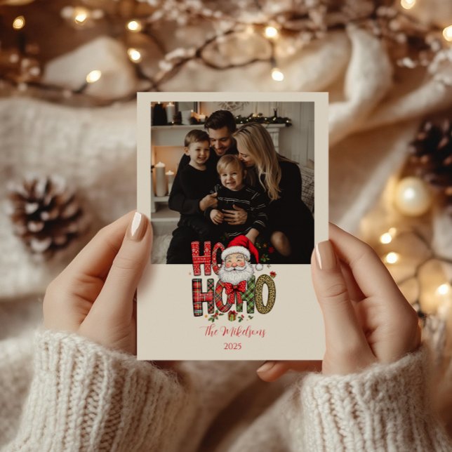 Cartes Pour Fêtes Annuelles Photo Coquette Ho Ho Ho Santa Christmas (Créateur téléchargé)