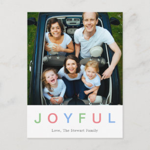 Cartes Pour Fêtes Annuelles Photo couleur simple Noël moderne