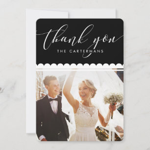 Cartes Pour Fêtes Annuelles PHOTO COUPLE mignonne élégante Saint-Jacques noir 