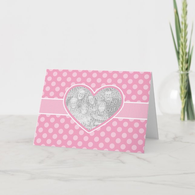 Cartes Pour Fêtes Annuelles Photo Cutout Heart Valentine's Day Template (Devant)