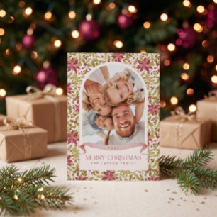 Cartes Pour Fêtes Annuelles Photo d'arche florale de poinsettia grandmillennia