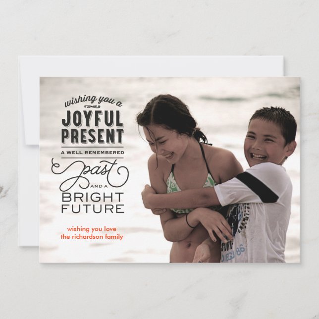 Cartes Pour Fêtes Annuelles Photo d'avenir brillant (Devant)