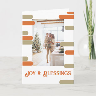 Cartes Pour Fêtes Annuelles Photo de bloc moderne Noël personnalisé