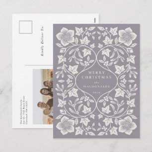Cartes Pour Fêtes Annuelles Photo de botanique hivernale en bois tendre violet