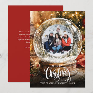 Cartes Pour Fêtes Annuelles Photo de boule de Noël rustique hivernale