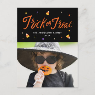 Cartes Pour Fêtes Annuelles Photo de Candy Corn Trick or Treat Halloween