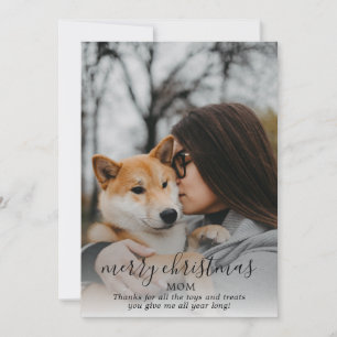 Cartes Pour Fêtes Annuelles Photo de chien joyeux Noël de la part du chien