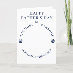 Cartes Pour Fêtes Annuelles Photo de Chien le plus pawsome Papa Blanc