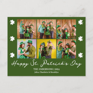 Cartes Pour Fêtes Annuelles Photo de famille de la Saint-Patrick au Trèfle Élé
