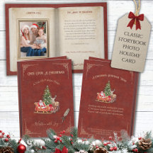 Photo de famille de Noël dans un livre d'histoires