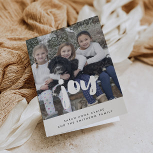 Cartes Pour Fêtes Annuelles Photo de famille de Noël inspirant la joie