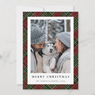 Cartes Pour Fêtes Annuelles Photo de famille de Noël minimaliste moderne