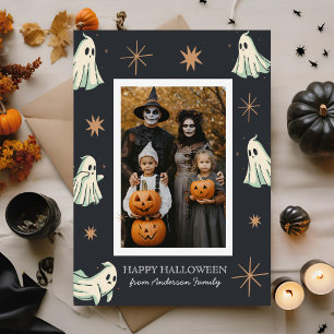 Cartes Pour Fêtes Annuelles Photo de famille fantôme Halloween Spooktacular 