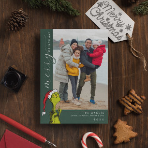 Cartes Pour Fêtes Annuelles Photo de famille Joyeux Grinchmas