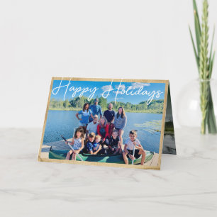 Cartes Pour Fêtes Annuelles Photo de famille Lettre de Noël à l'intérieur Phot