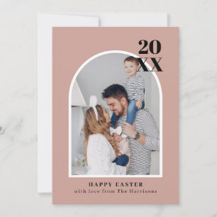 Cartes Pour Fêtes Annuelles Photo de famille minimaliste moderne de l'arc en b