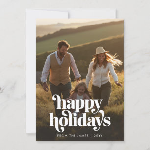 Cartes Pour Fêtes Annuelles Photo de famille rétro Joyeux Noël