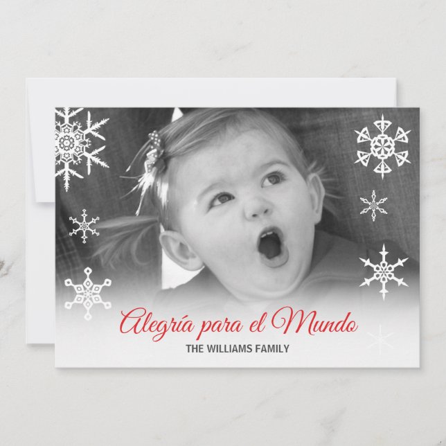 Cartes Pour Fêtes Annuelles Photo de famille rouge d'EL Mundo d'Alegría Para (Devant)