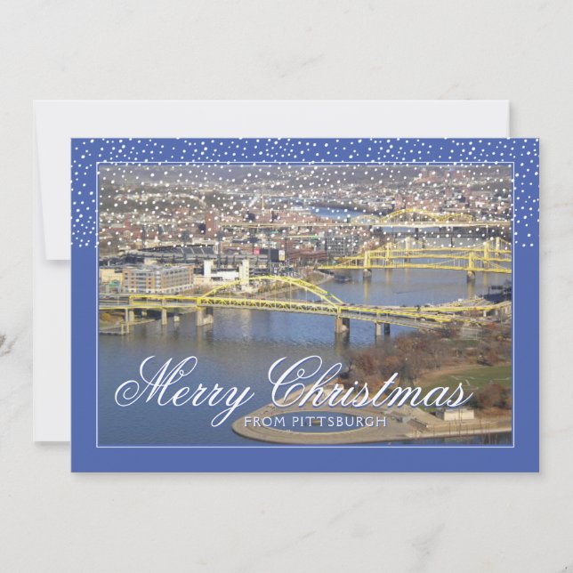 Cartes Pour Fêtes Annuelles PHOTO DE FÊTE | Joyeux Noël de Pittsburgh (Devant)