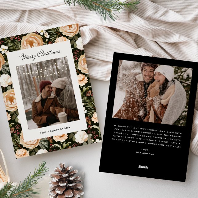 Cartes Pour Fêtes Annuelles Photo de florales d'hiver chaud (Créateur téléchargé)
