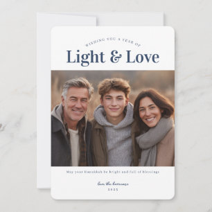 Cartes Pour Fêtes Annuelles Photo de Hanukkah Lumière et Amour