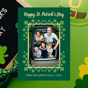 Cartes Pour Fêtes Annuelles Photo de jour de la Saint-Patrick trèfle chanceux 