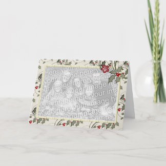 Cartes Pour Fêtes Annuelles Photo de KRW Country Holly et rayures ivoire