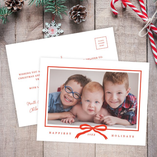 Cartes Pour Fêtes Annuelles Photo de la boîte rouge à main moderne (Créateur téléchargé)