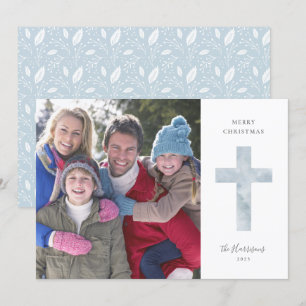 Cartes Pour Fêtes Annuelles Photo de la Croix de Noël religieuse moderne
