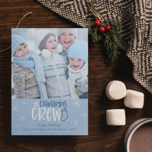 Cartes Pour Fêtes Annuelles Photo de la famille de l'équipage de Noël Flèches