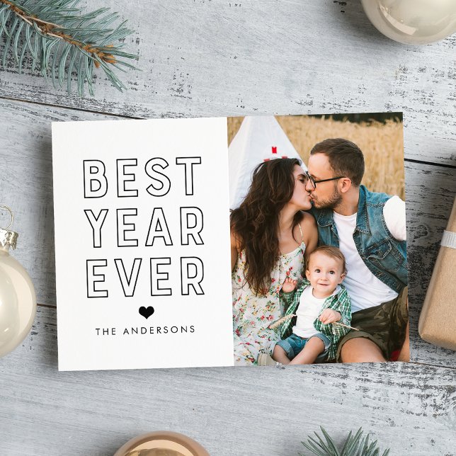 Cartes Pour Fêtes Annuelles Photo de la meilleure année (Créateur téléchargé)