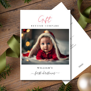 Cartes Pour Fêtes Annuelles Photo de la première photo de Noël de Perfection B