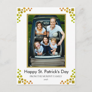 Cartes Pour Fêtes Annuelles Photo de la Saint-Patrick trèfle chanceux minimali