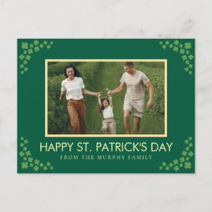 Cartes Pour Fêtes Annuelles Photo de la Saint-Patrick trèfle chanceux minimali