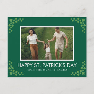 Cartes Pour Fêtes Annuelles Photo de la Saint-Patrick trèfle chanceux minimali