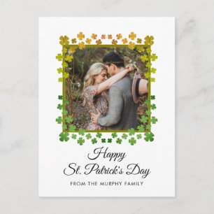 Cartes Pour Fêtes Annuelles Photo de la Saint-Patrick trèfle chanceux minimali
