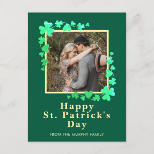 Cartes Pour Fêtes Annuelles Photo de la Saint-Patrick trèfle chanceux minimali