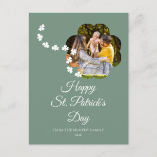 Cartes Pour Fêtes Annuelles Photo de la Saint-Patrick trèfle chanceux minimali