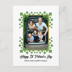 Cartes Pour Fêtes Annuelles Photo de la Saint-Patrick trèfle chanceux minimali