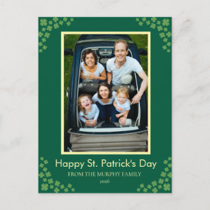 Cartes Pour Fêtes Annuelles Photo de la Saint-Patrick trèfle chanceux minimali