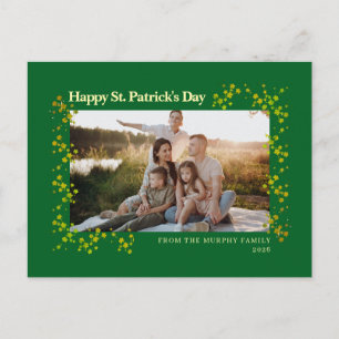 Cartes Pour Fêtes Annuelles Photo de la Saint-Patrick trèfle chanceux minimali