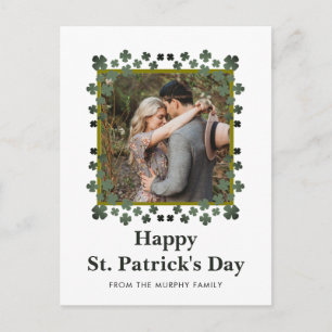 Cartes Pour Fêtes Annuelles Photo de la Saint-Patrick trèfle chanceux minimali